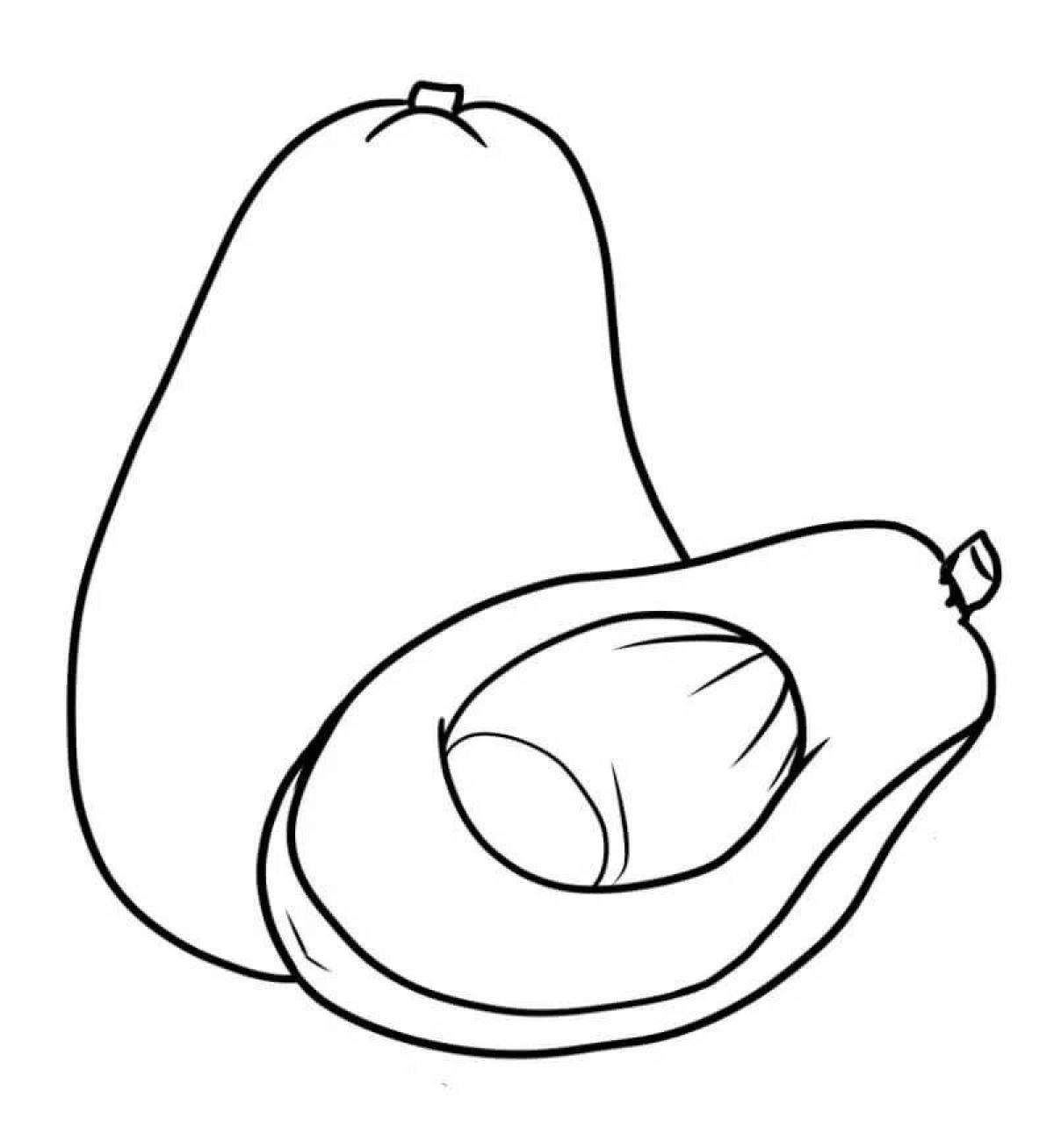 Avocado alluring drawing