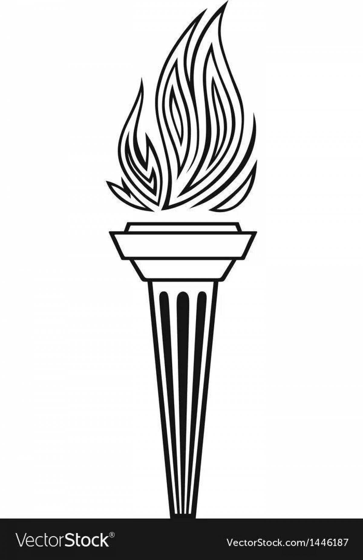 Olympic Incandescent Flame Coloring Page