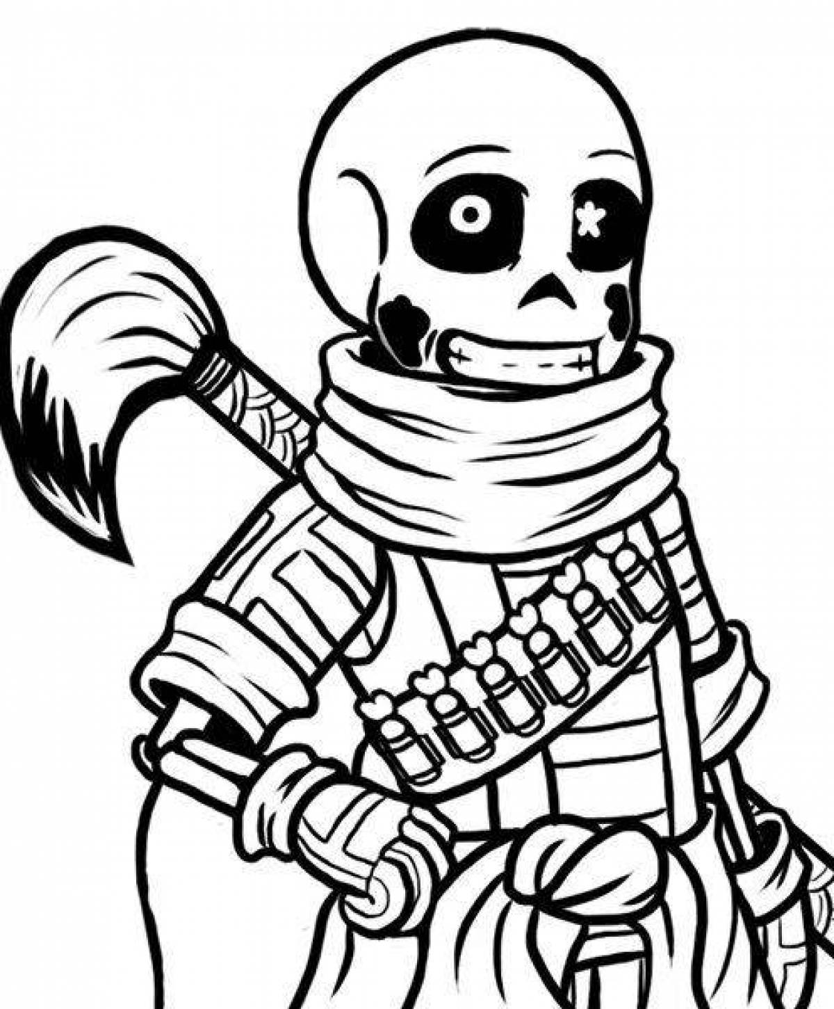 Ink sans coloring page