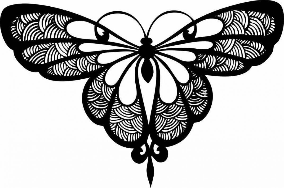 Славная страница раскраски бабочки