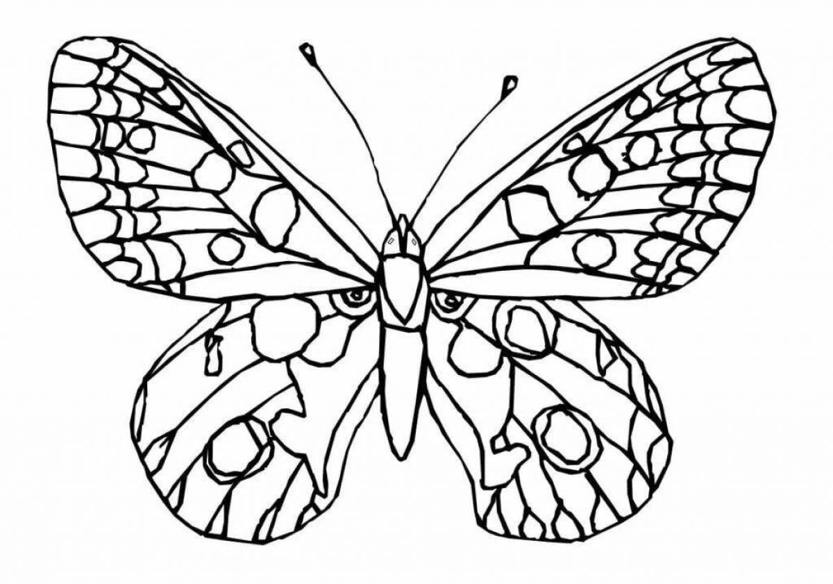 Прекрасная страница раскраски бабочки