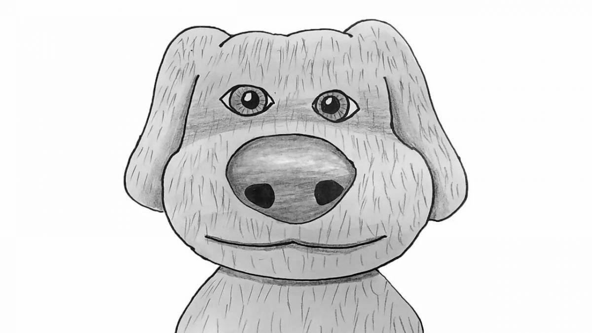 Animated ben talking coloring page