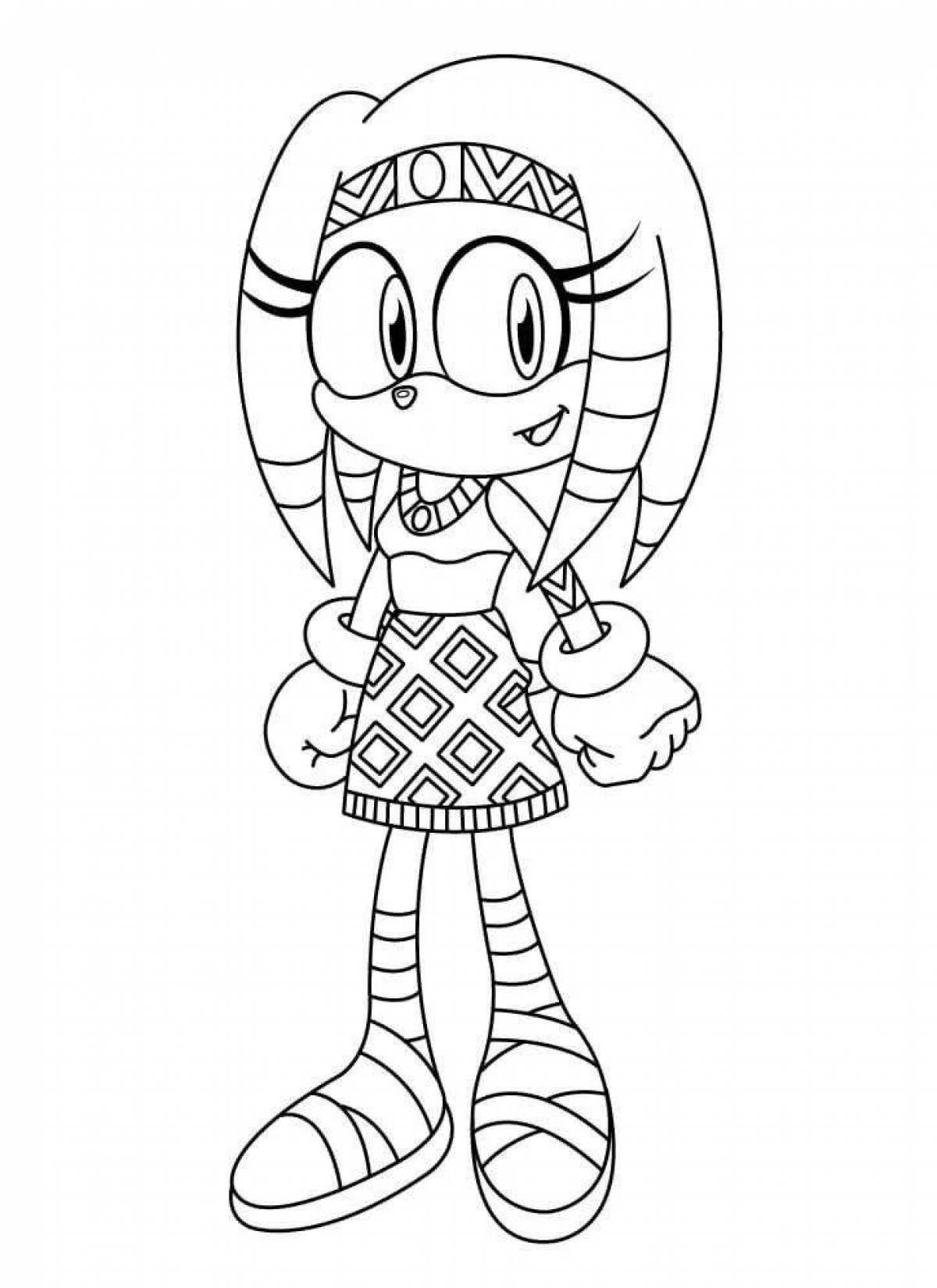 Sparkling sonic girl coloring book
