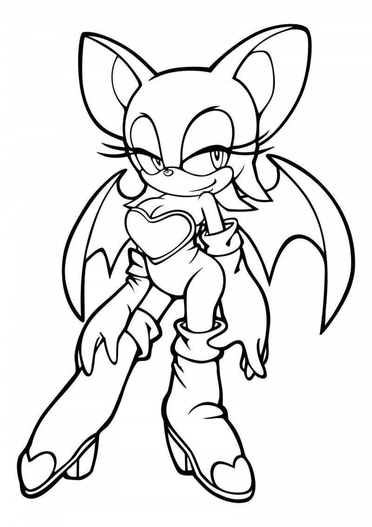 Charming sonic girl coloring book