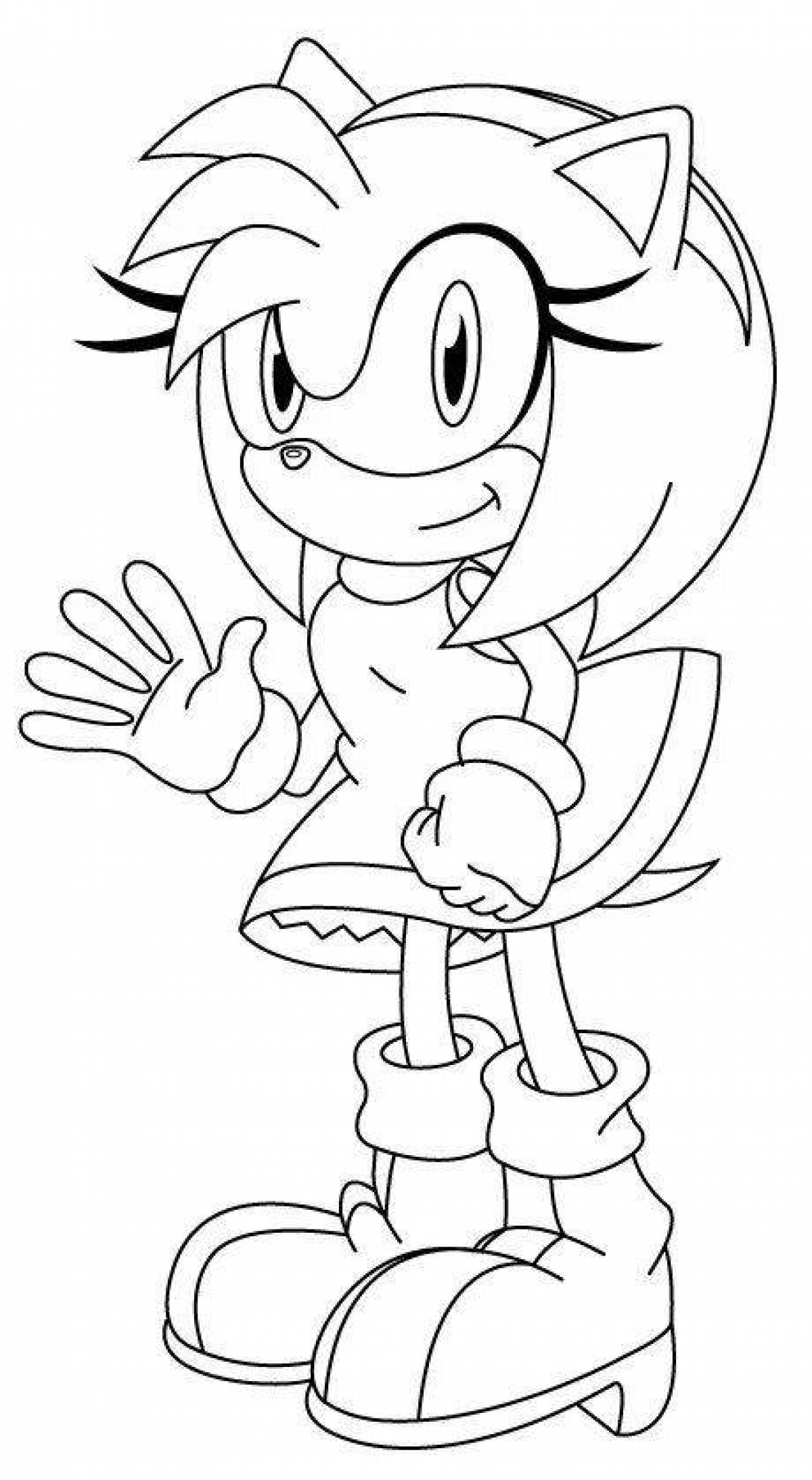 Sonic girl holiday coloring page