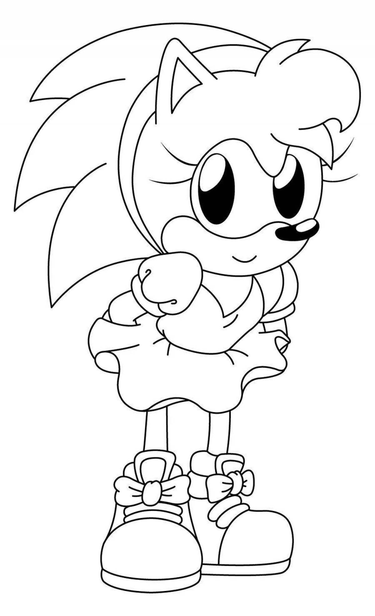 Great sonic girl coloring book