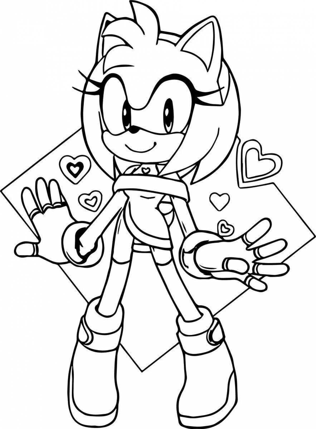 Sonic girl glitter coloring book