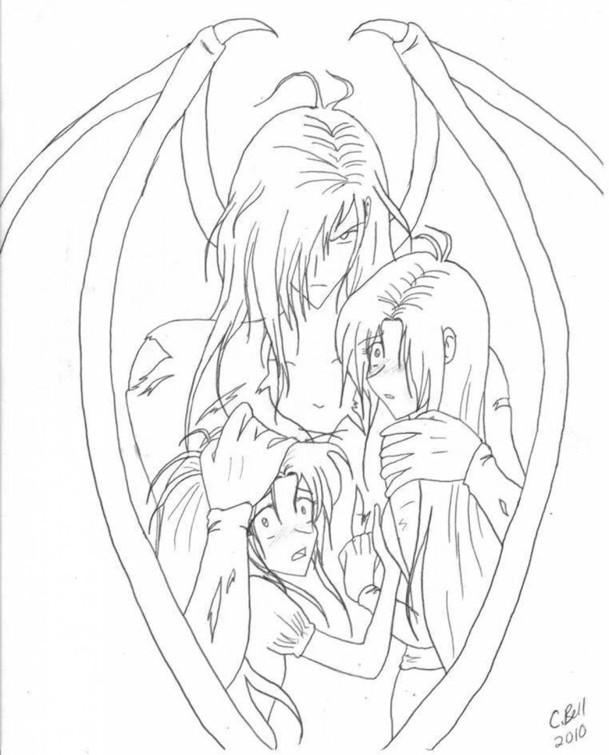 Scary anime coloring book