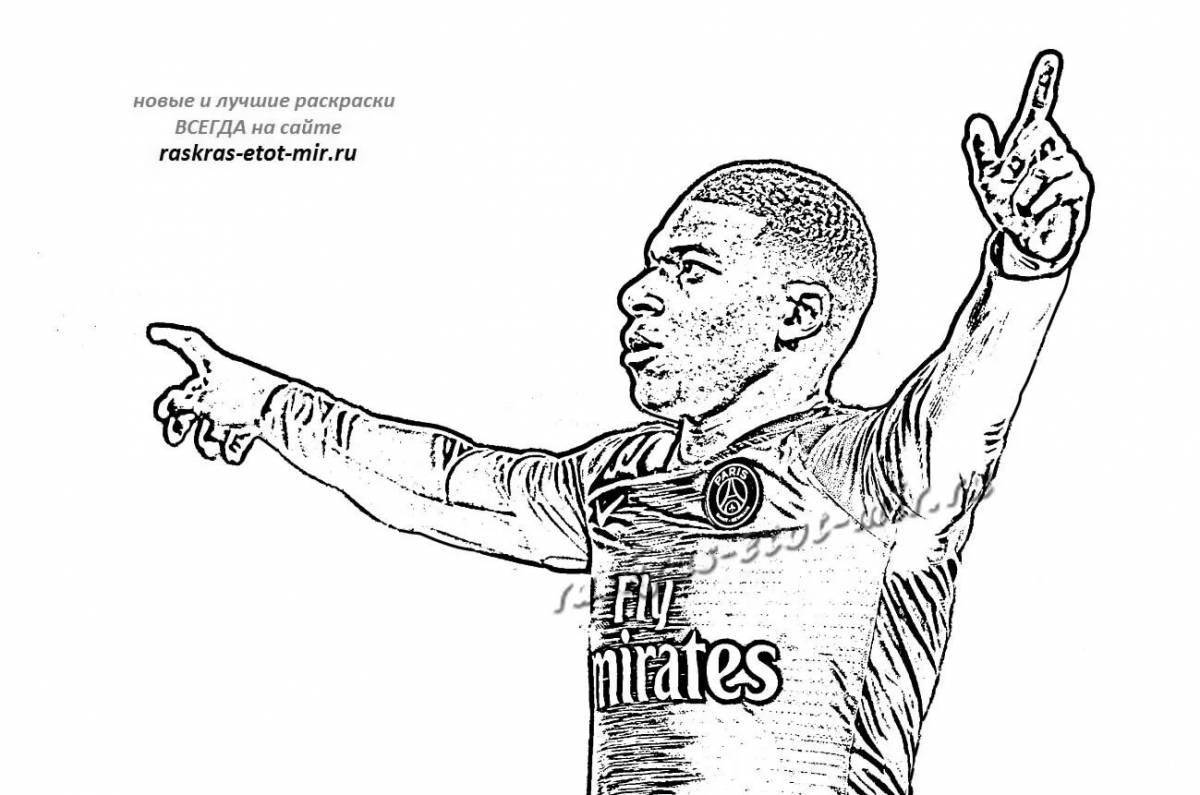 Violent soccer player coloring page