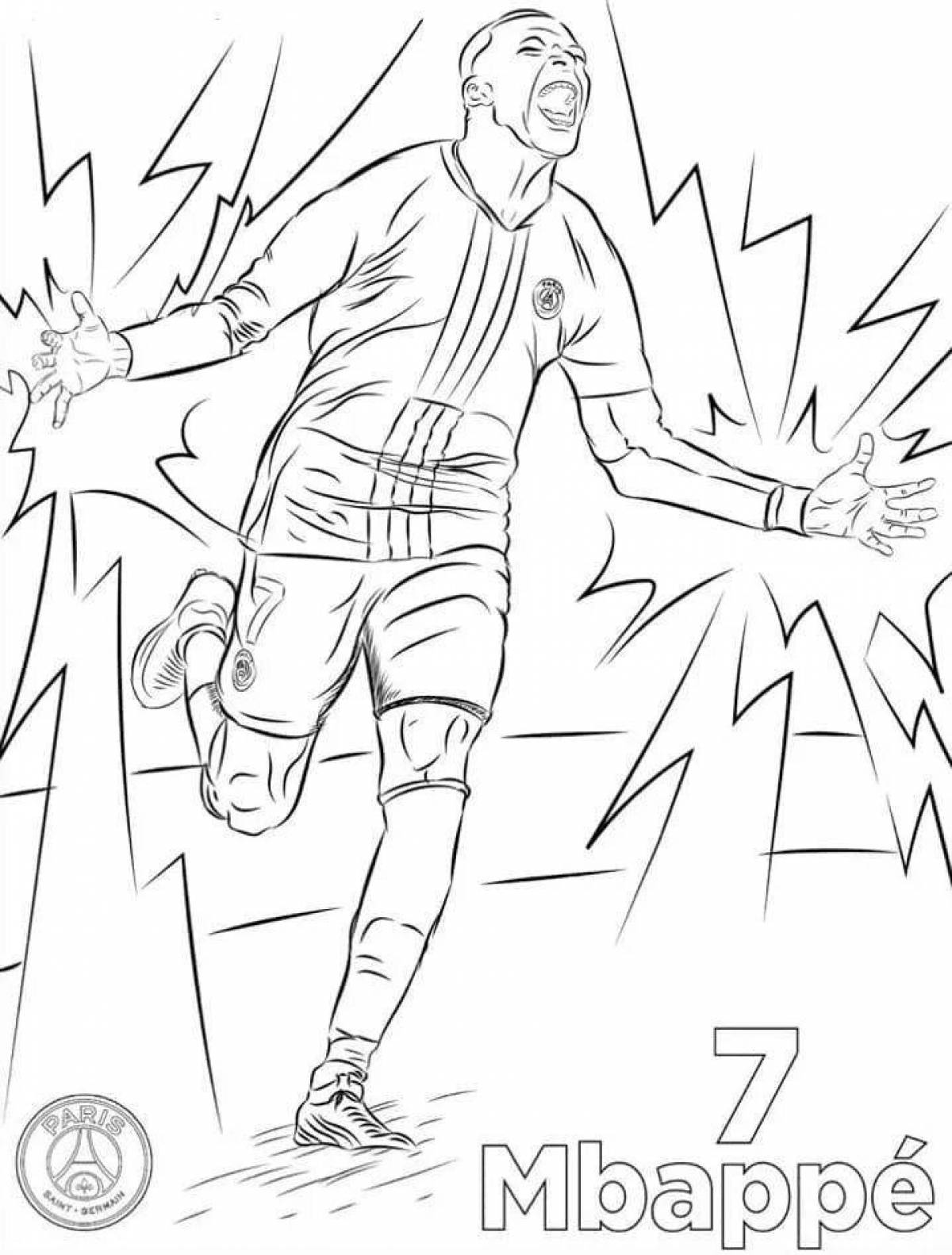 Coloring page charming soccer player