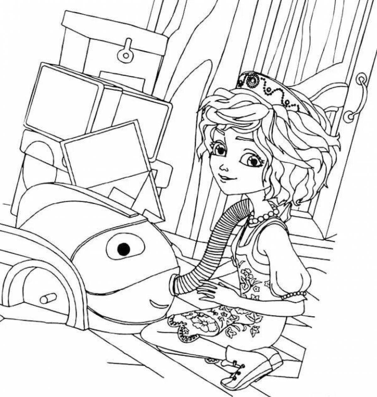Exquisite dormice princess coloring