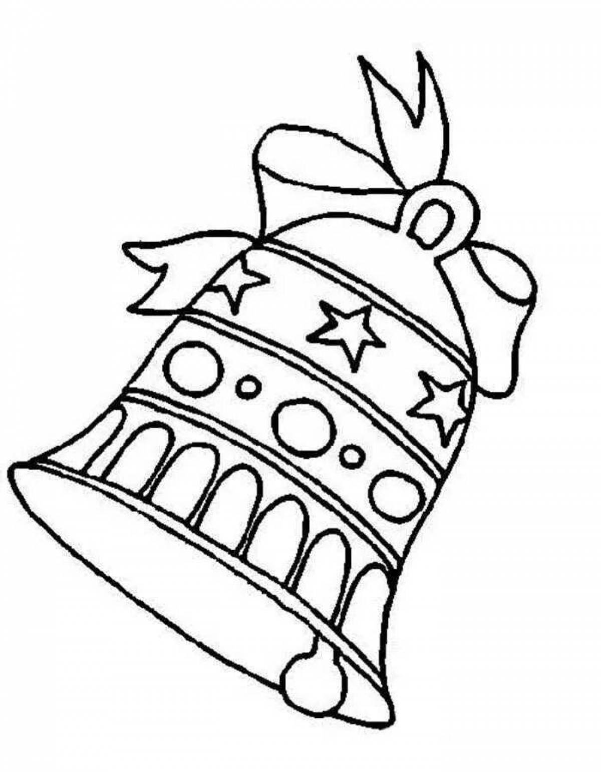 Christmas bell coloring page