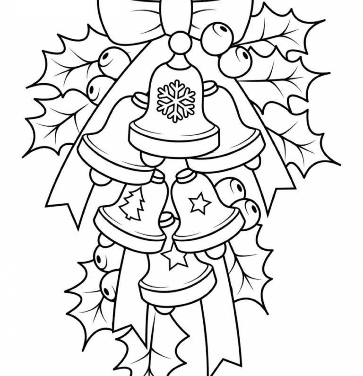 Christmas bell coloring page