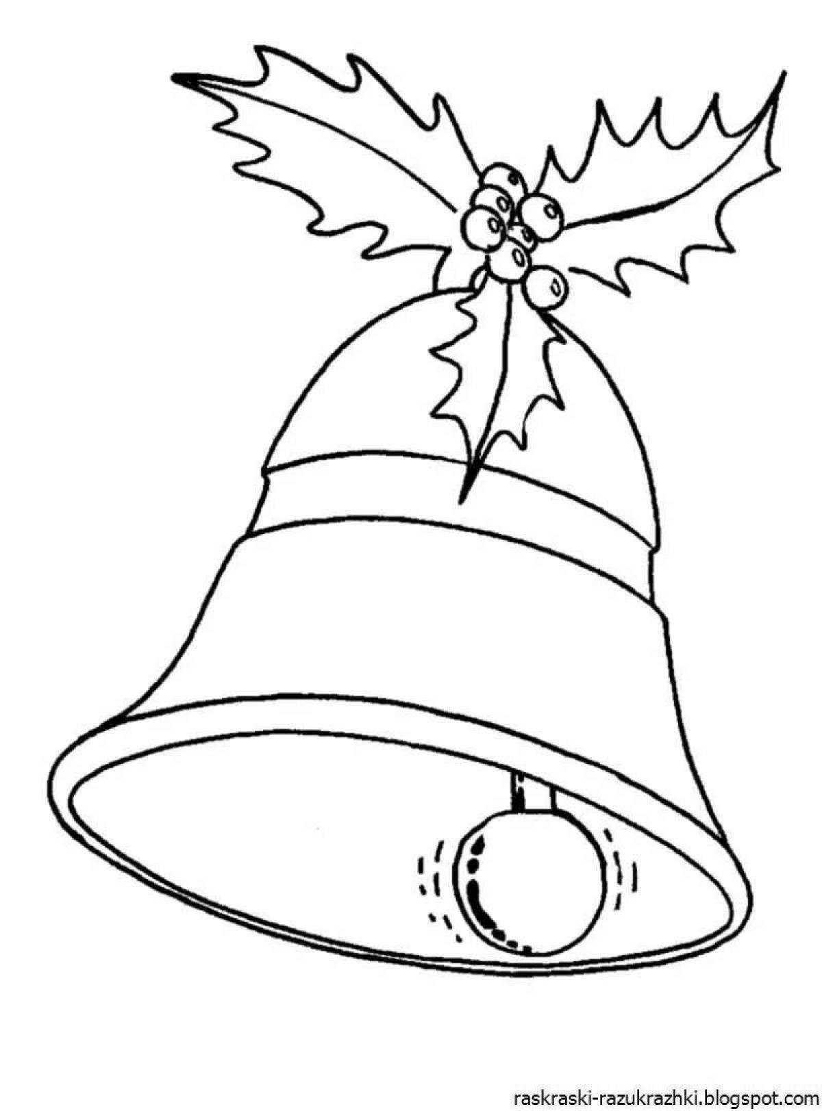 Attractive Christmas bell coloring book