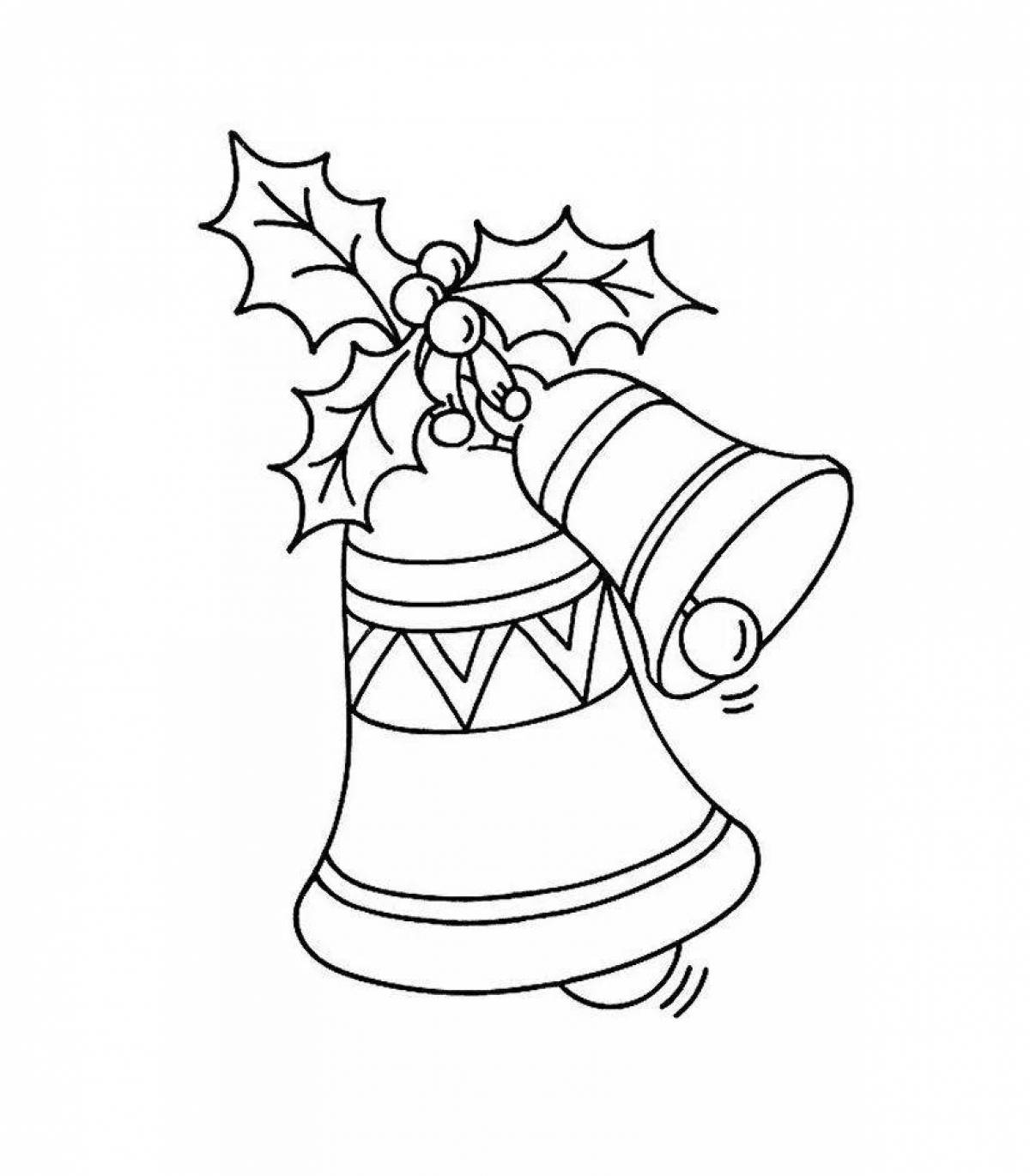 Coloring page captivating Christmas bell