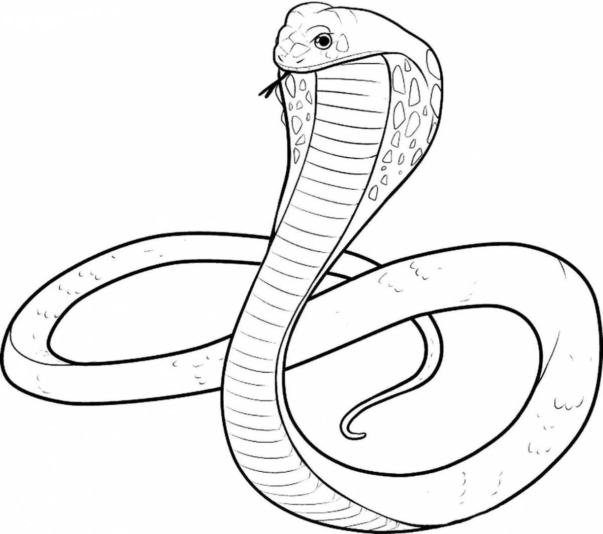 Generous king cobra coloring book