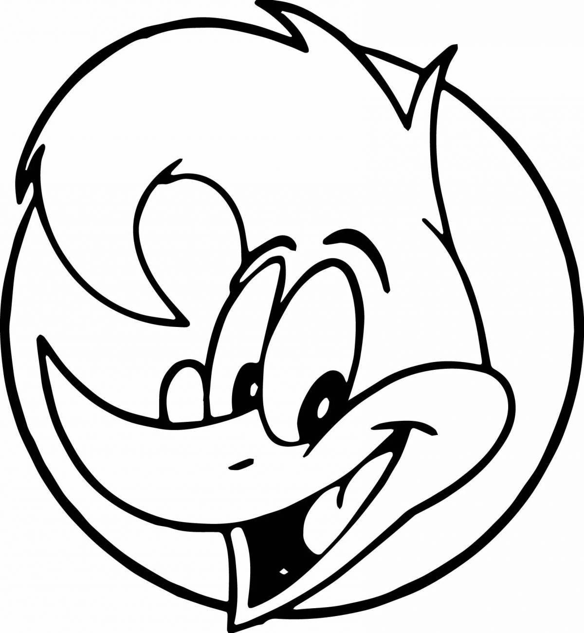 Coloring book playful woody woodpecker