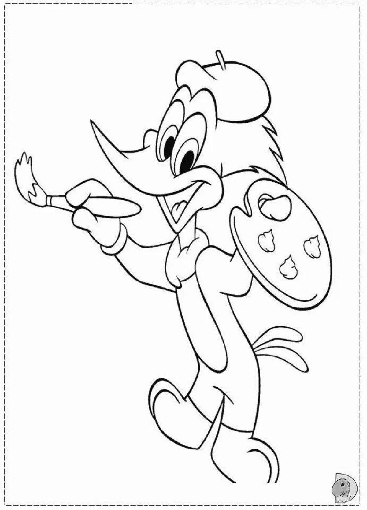 Coloring live woody woodpecker