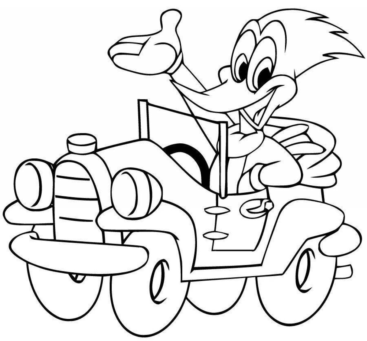 Adorable woody woodpecker coloring page