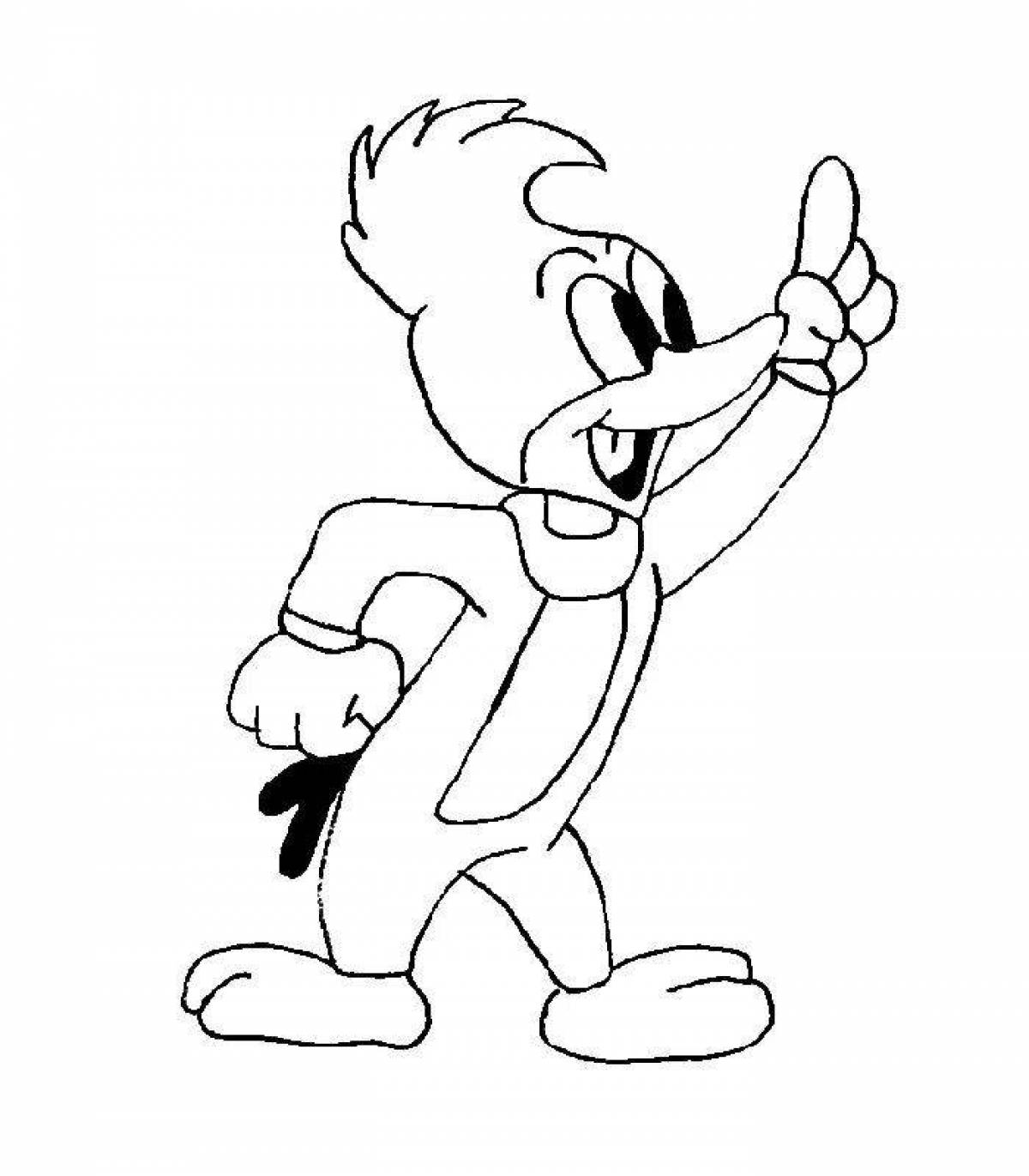 Charming woody woodpecker coloring book