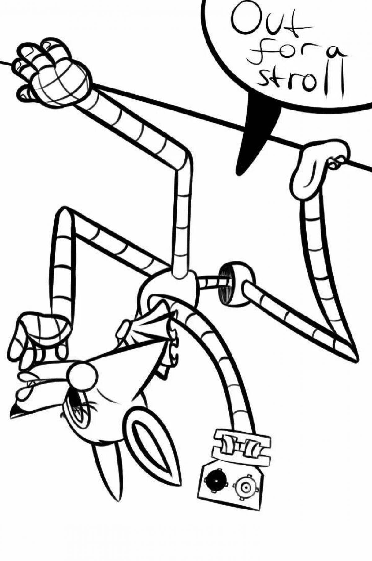 Intriguing Animatronic Mangle Coloring Page