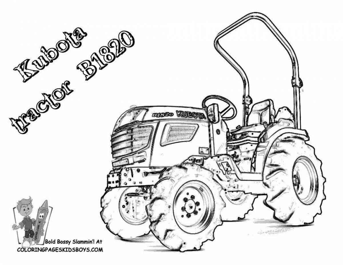 Sweet belarusian tractor coloring book