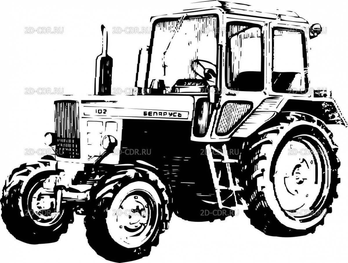 Tractor grand belarus coloring book