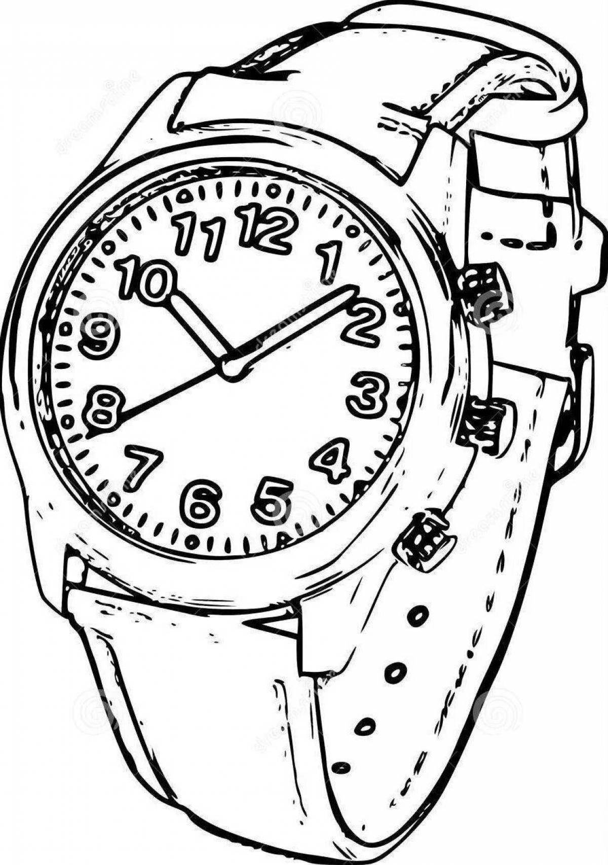 Bright wristwatch coloring book