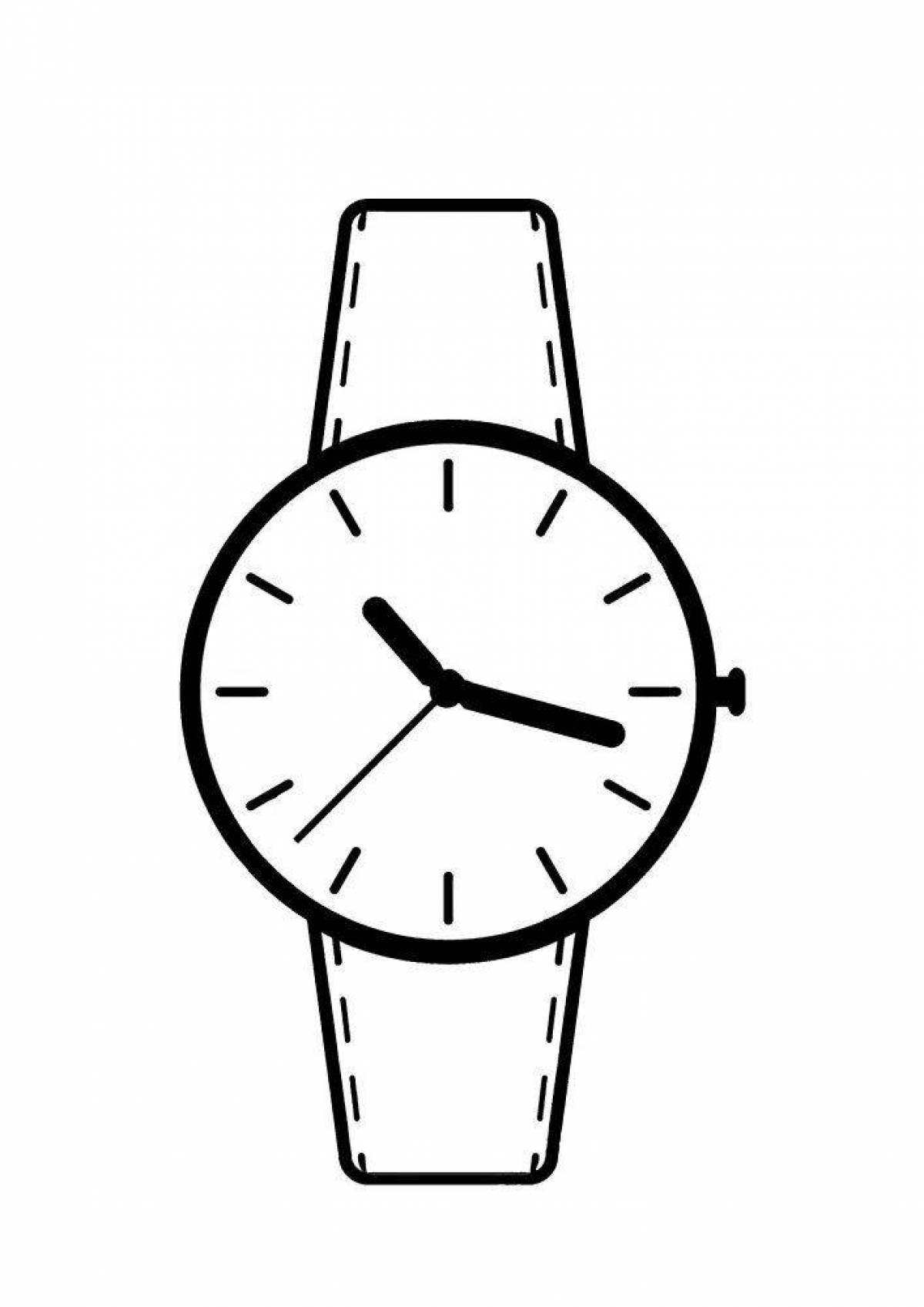 Раскраска славные наручные часы