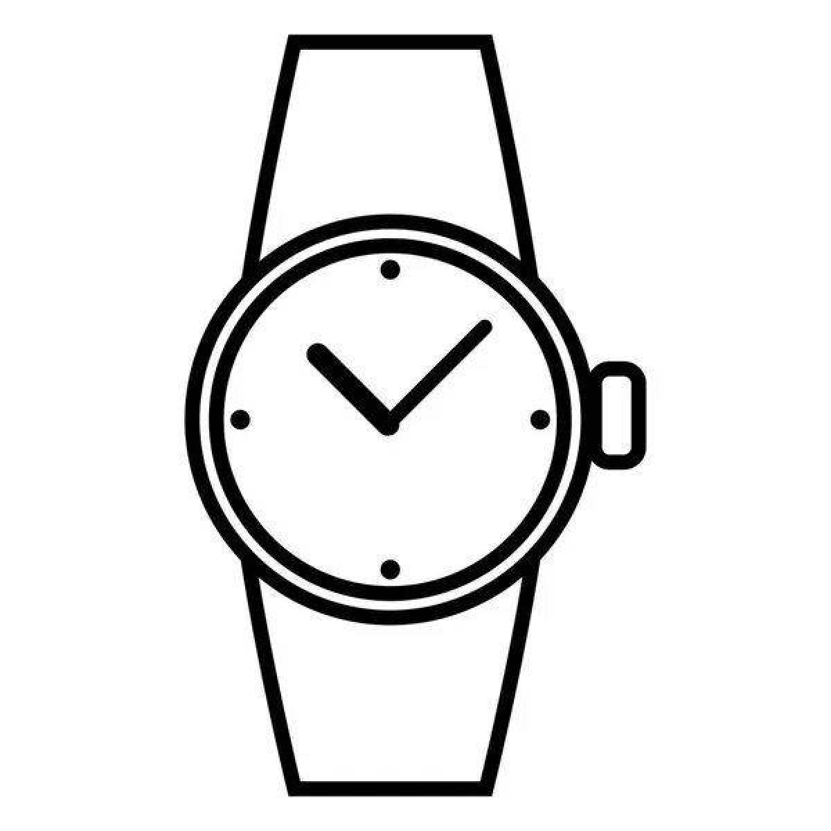 Cute wristwatch coloring page