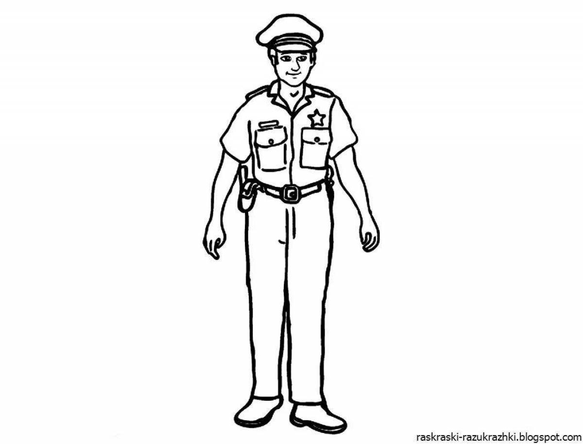 Cop friendly coloring book