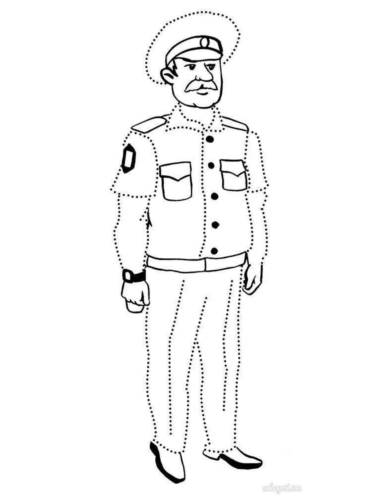 Heroic police coloring book