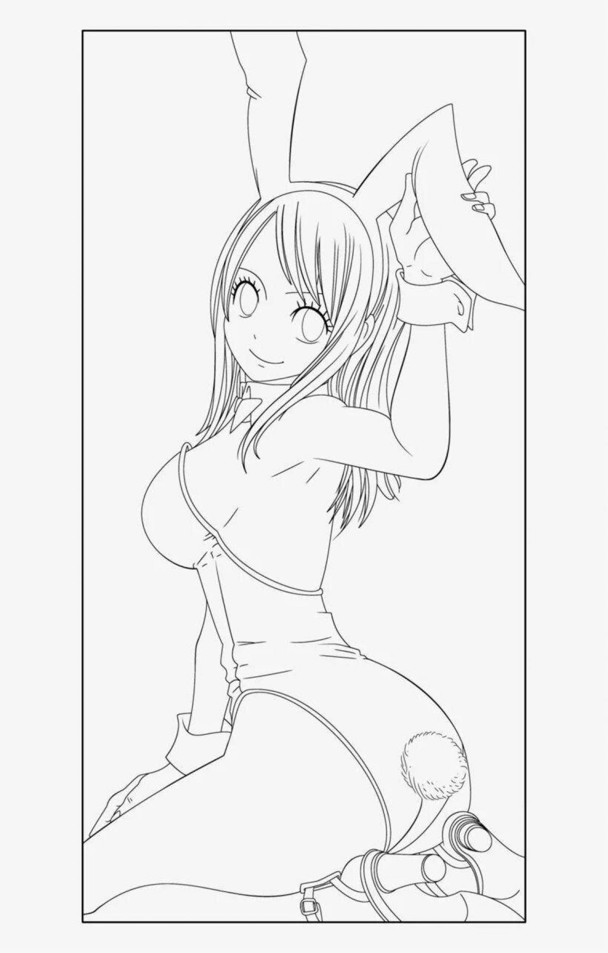 Radiant anime hentai coloring page