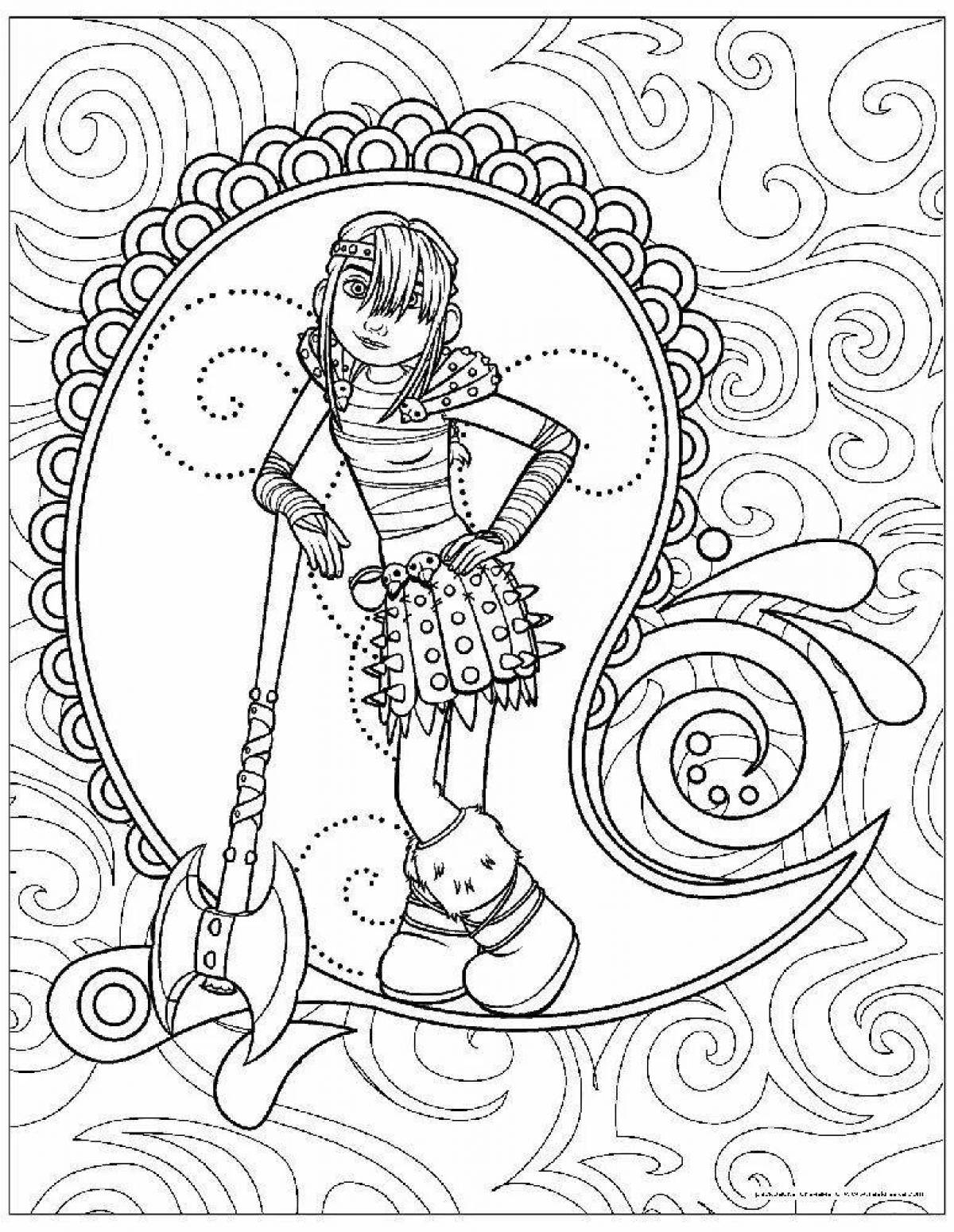 Glorious as a coloring page