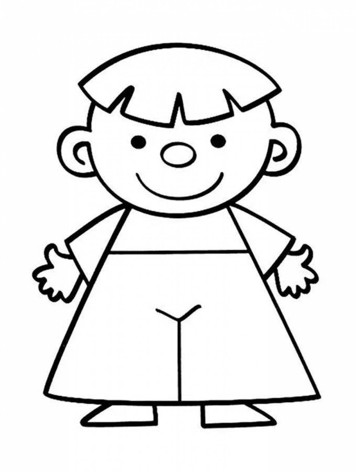 Holiday people coloring page
