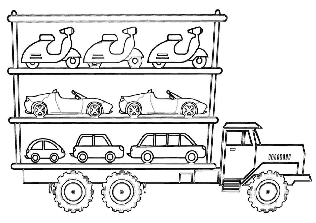 Luxury cars coloring book