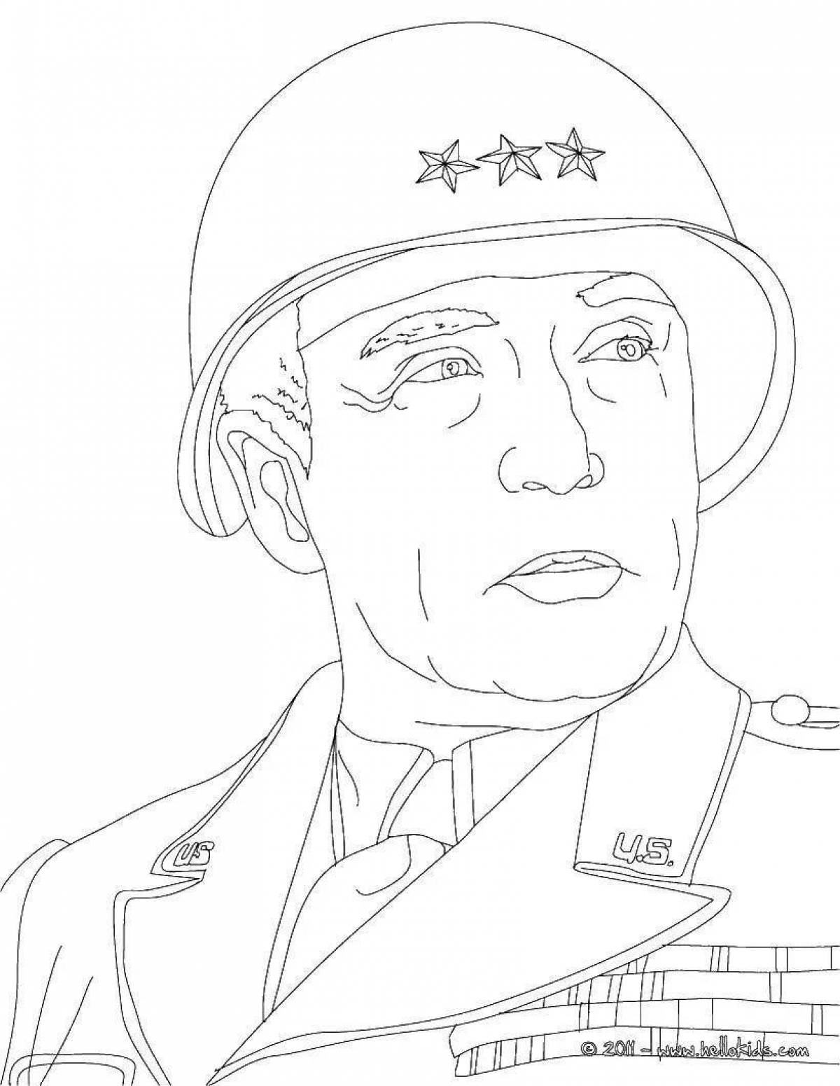 Amazing war face coloring page