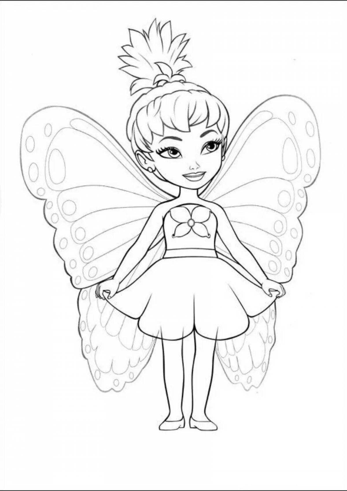 Coloring bright little fairy