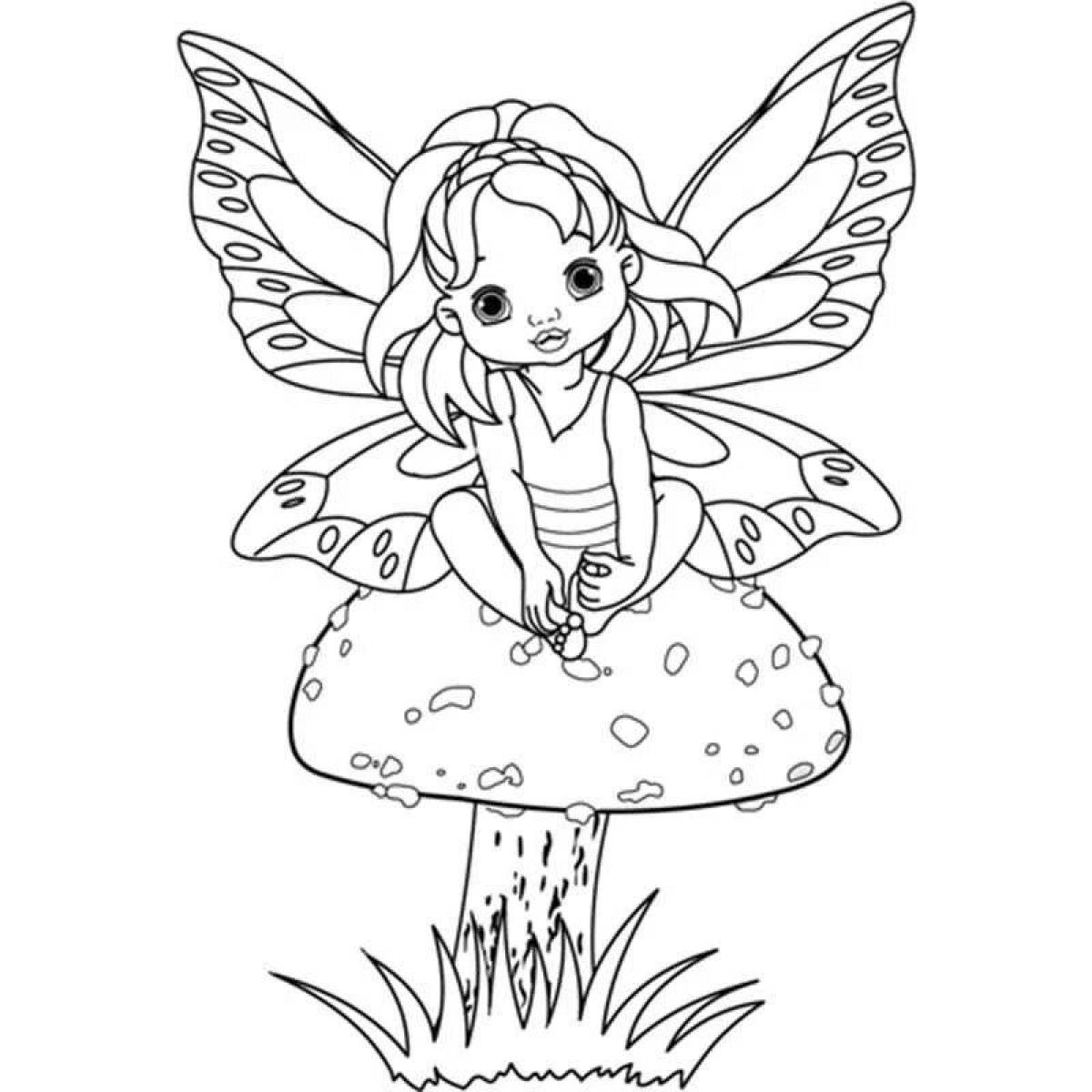 Live little fairy coloring book