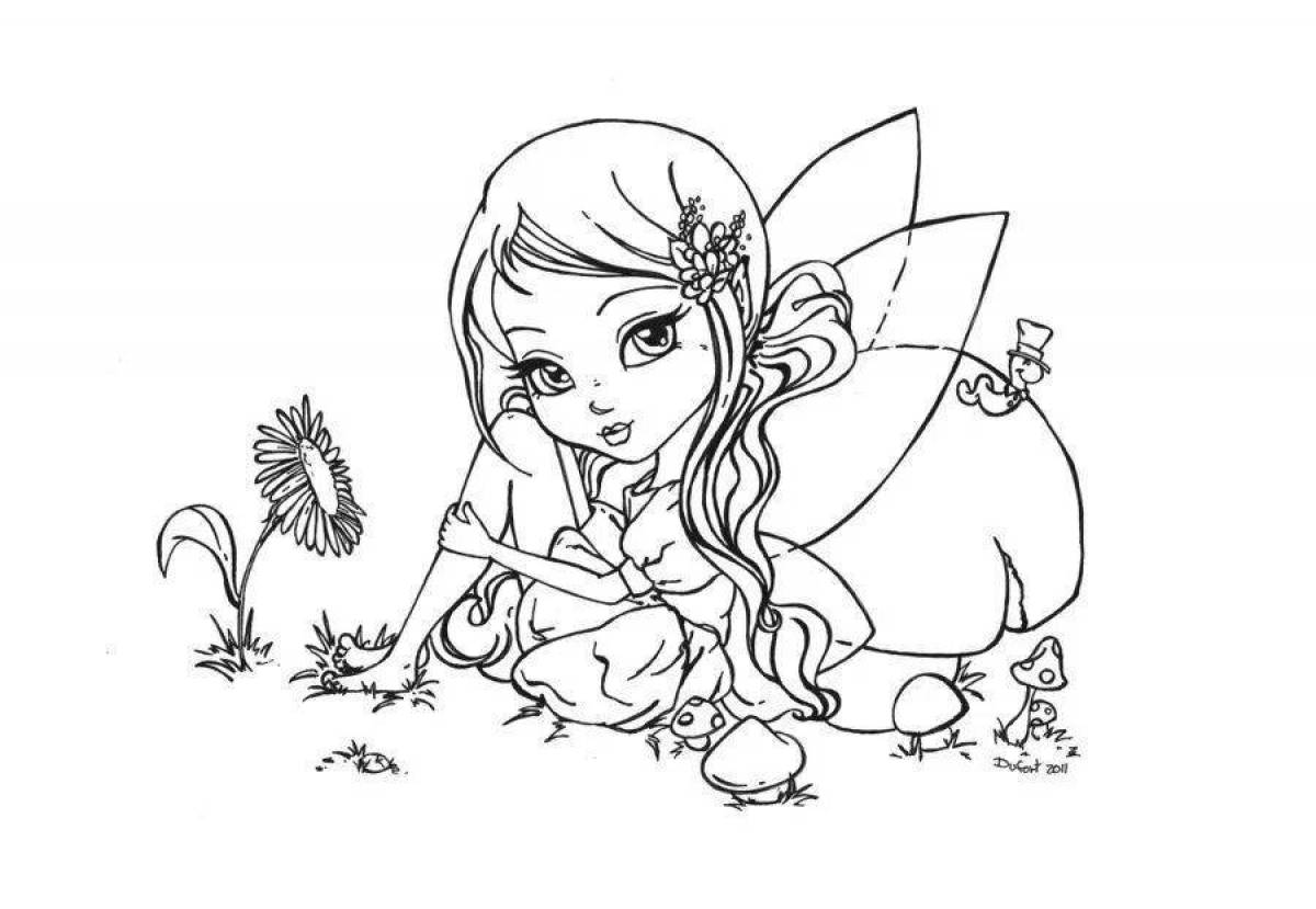 Fantastic little fairy coloring book