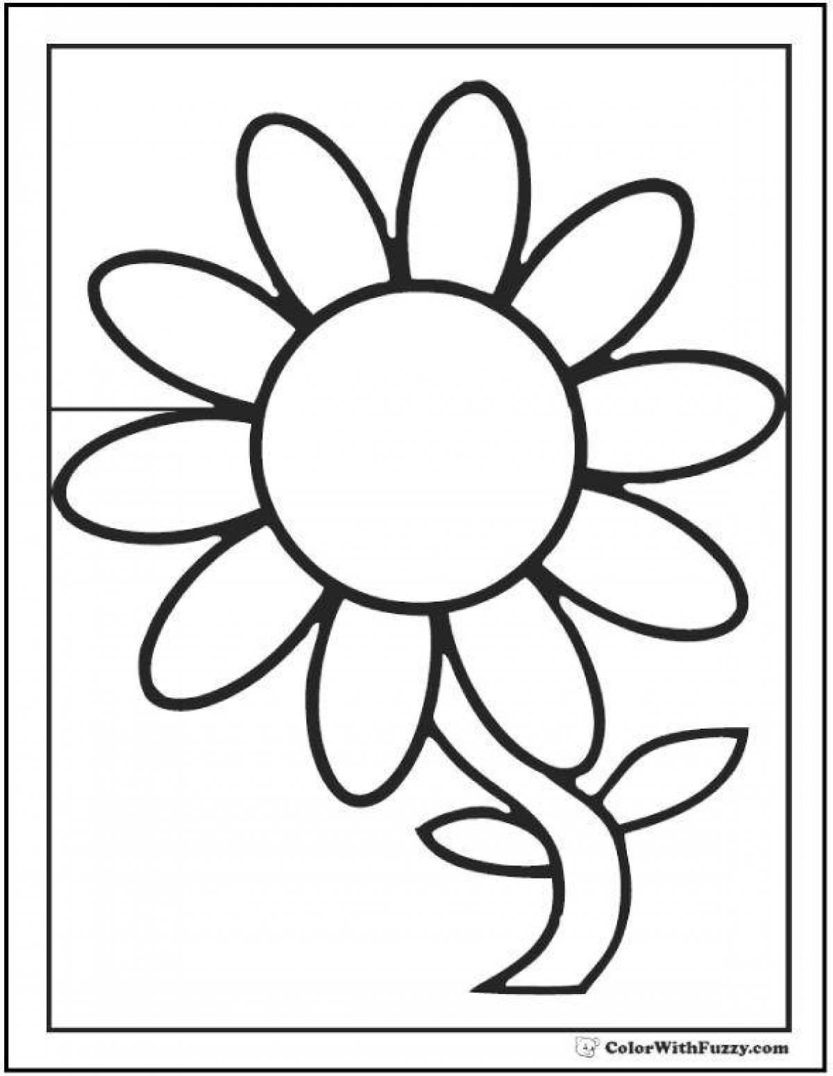 Colouring page with amazing chamomile pattern