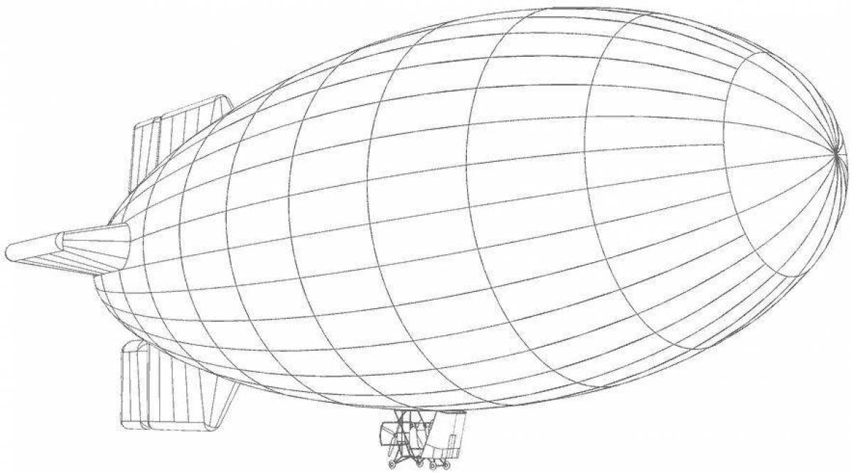 Exquisite aircraft coloring page