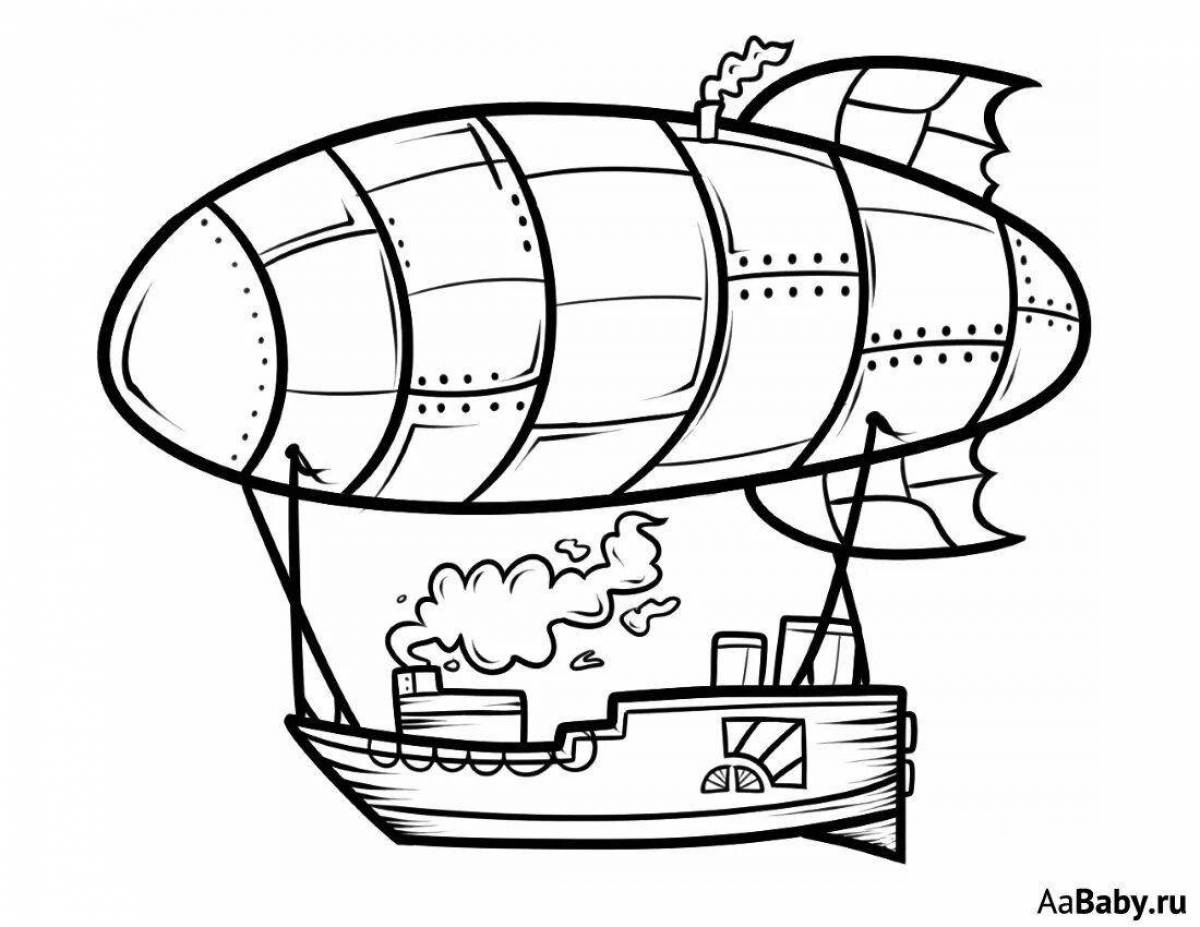 Glitter airplane coloring page