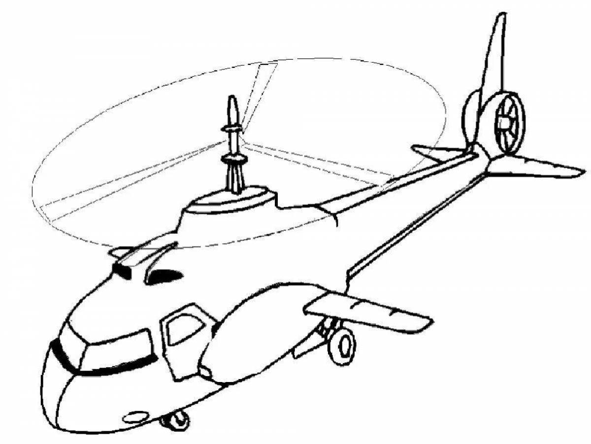 Flawless plane coloring page