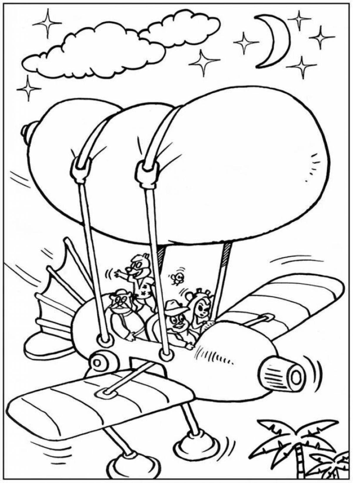 Amazing aircraft coloring page