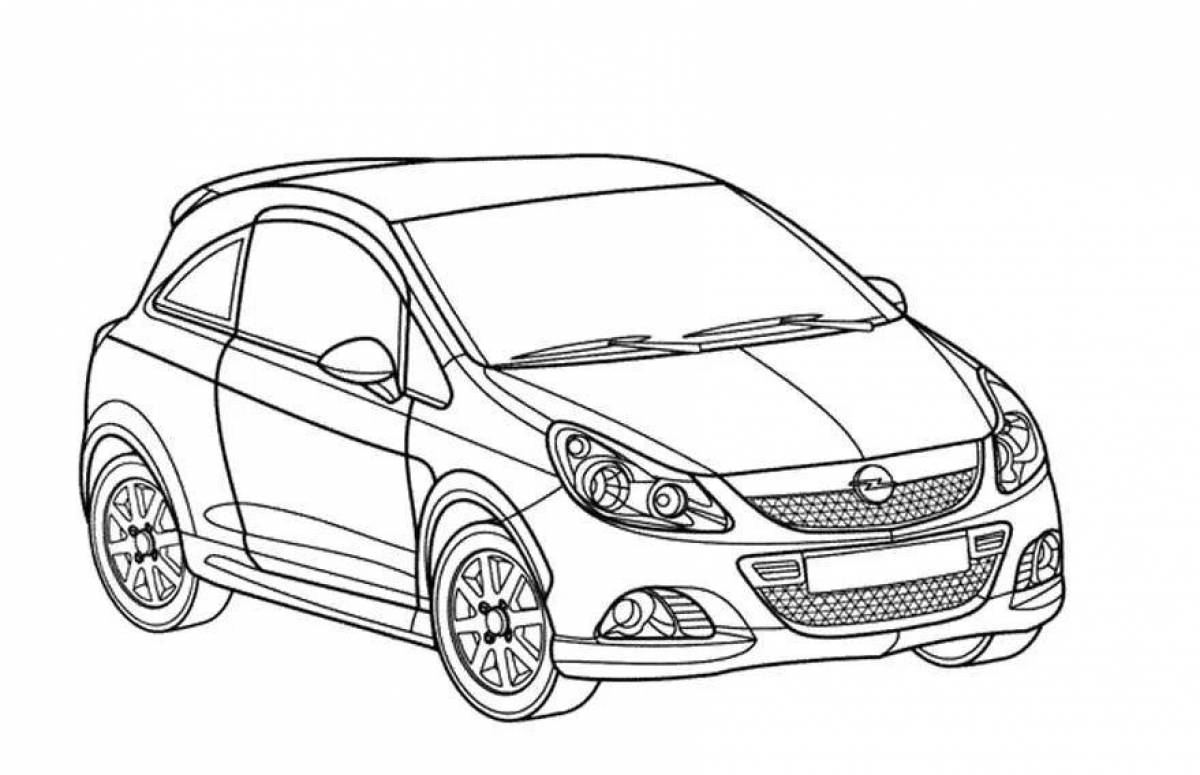 Animated coloring astra opel