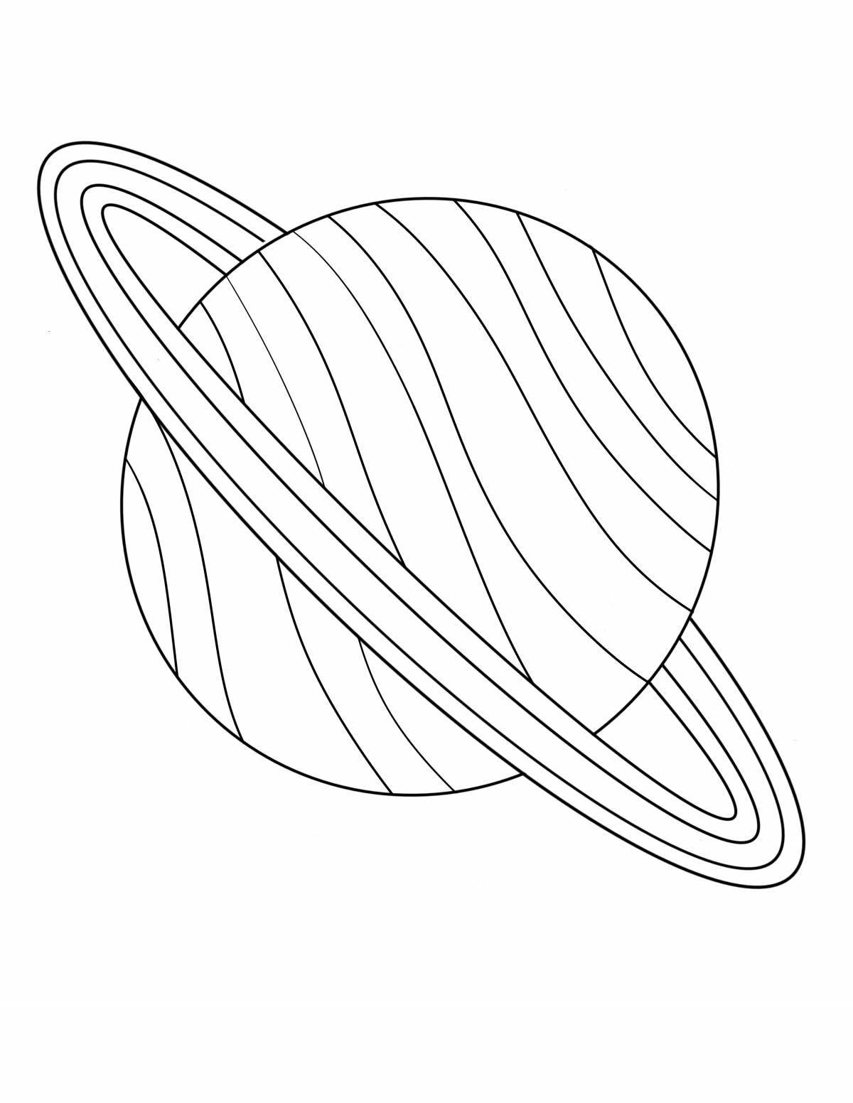 Нарисовать планету Сатурн