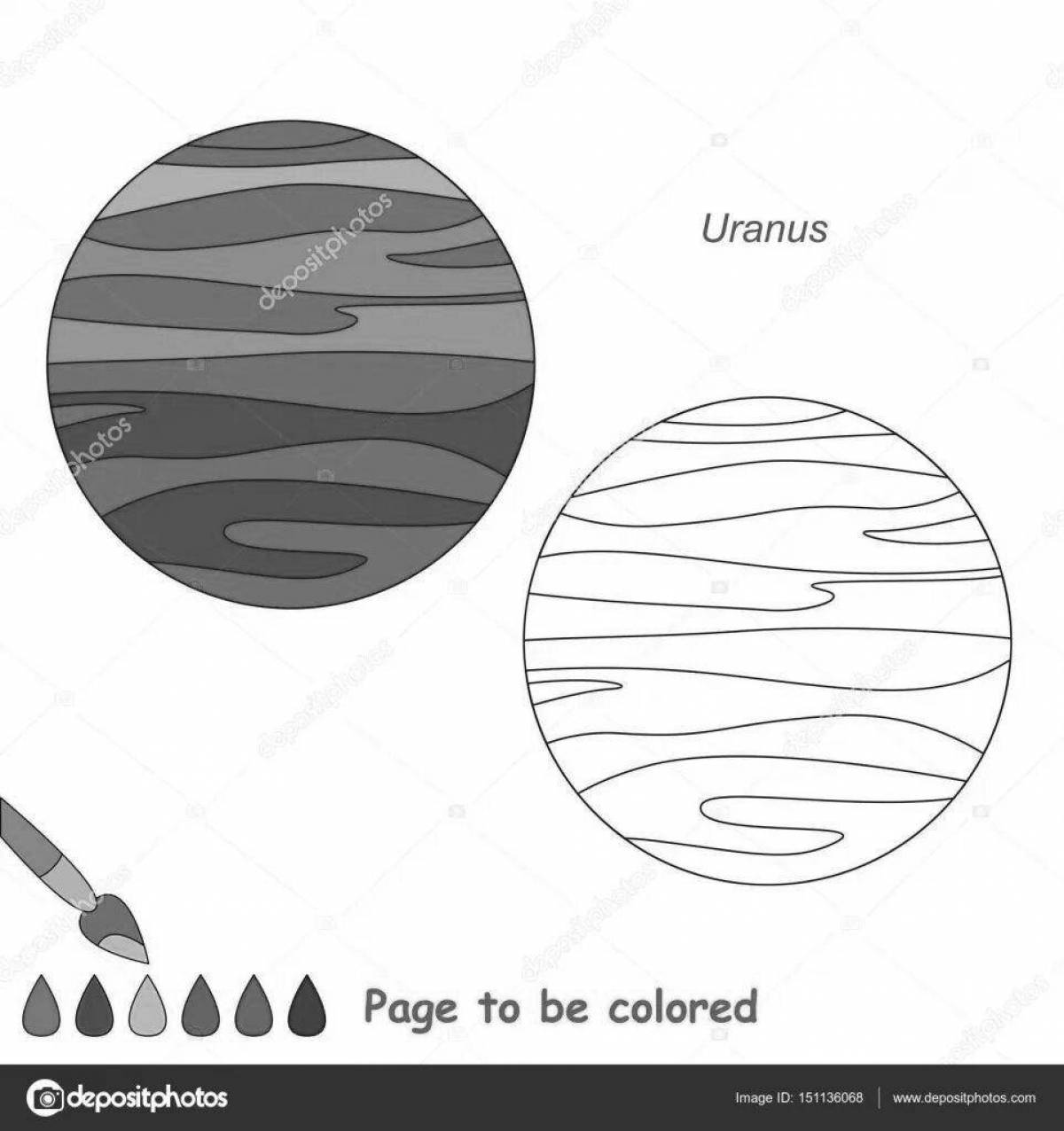 Delightful coloring planet uranus