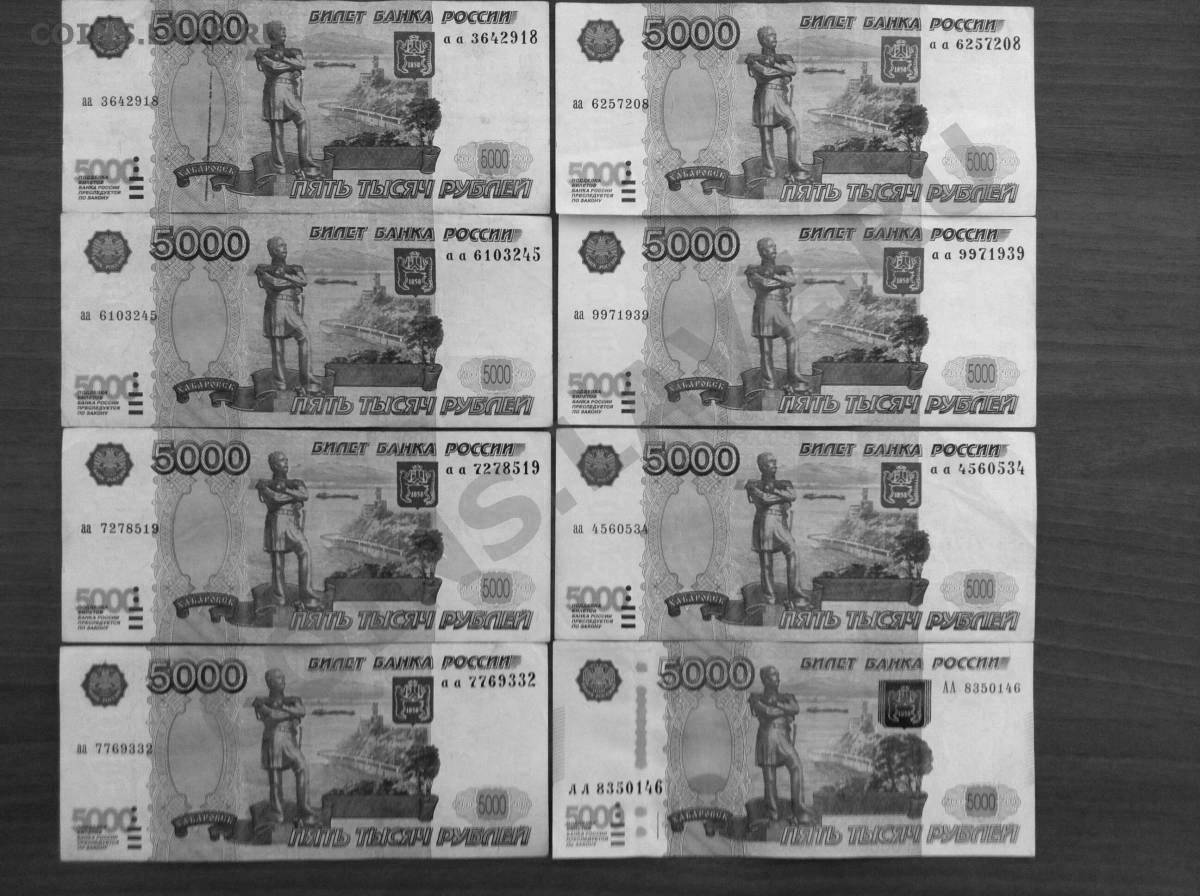 Charming coloring 5000 rubles