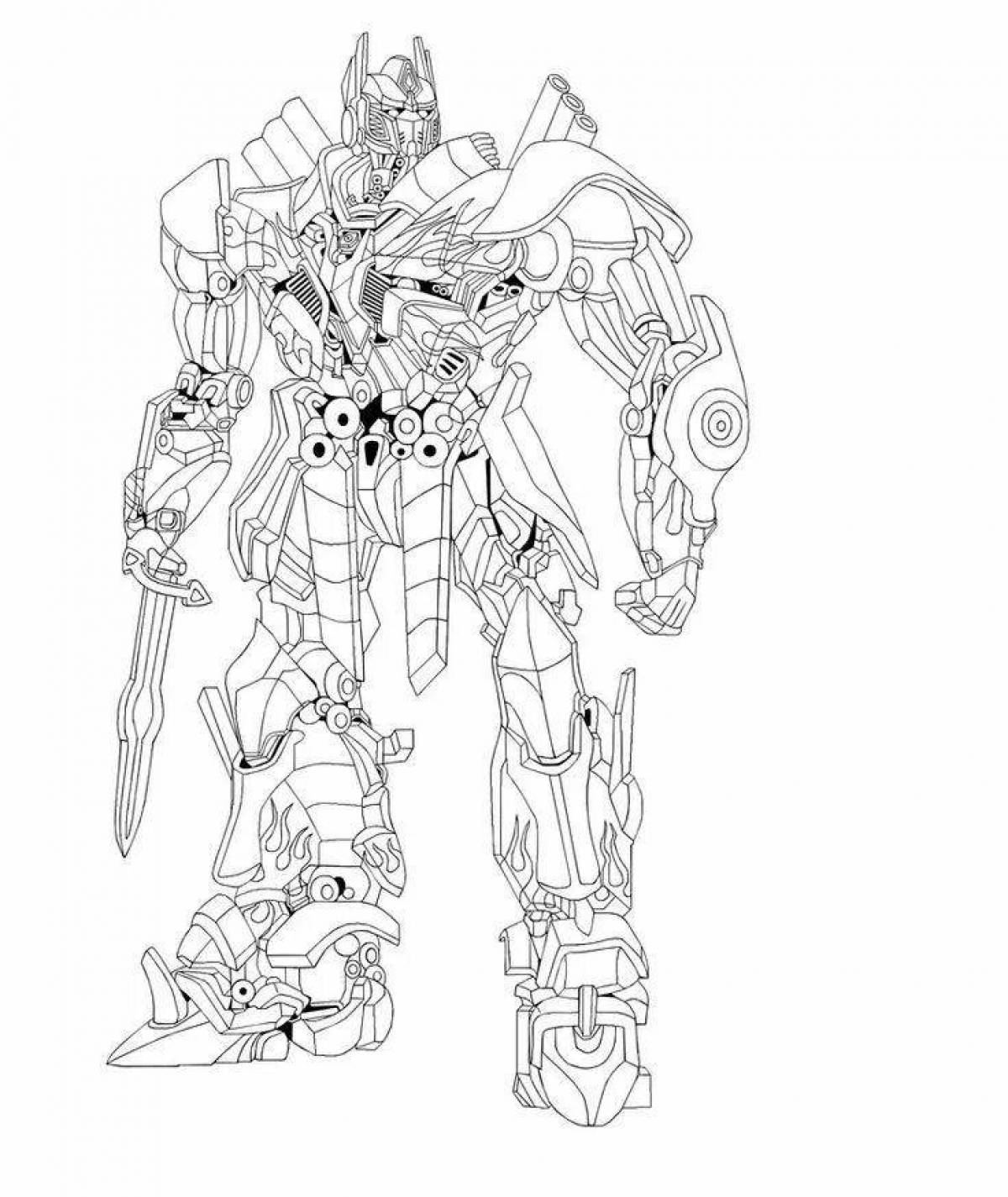 Major coloring pages transformers optimus prime
